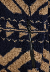 Hanorac supradimensionat din fleece cu fermoar și buzunare