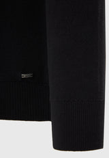 Pulover tricotat simplu cu fermoar pe jumătate pentru bărbați