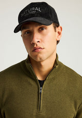 Pulover tricotat simplu cu fermoar pe jumătate pentru bărbați