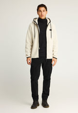 Hanorac din fleece cu fermoar, croială lejeră, sustenabil, cu buzunare