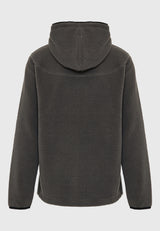 Sustainable relaxed fit fleece zip-up hoodie with pockets