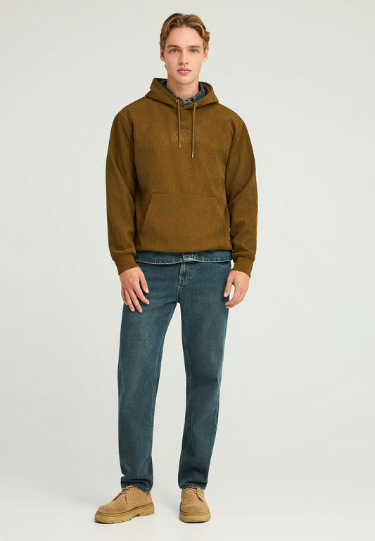 Hanorac supradimensionat pentru bărbați cu imprimeu pe piept