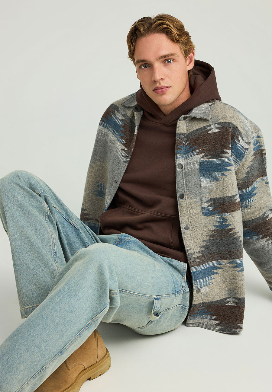 Cămașă casual bărbătească cu model