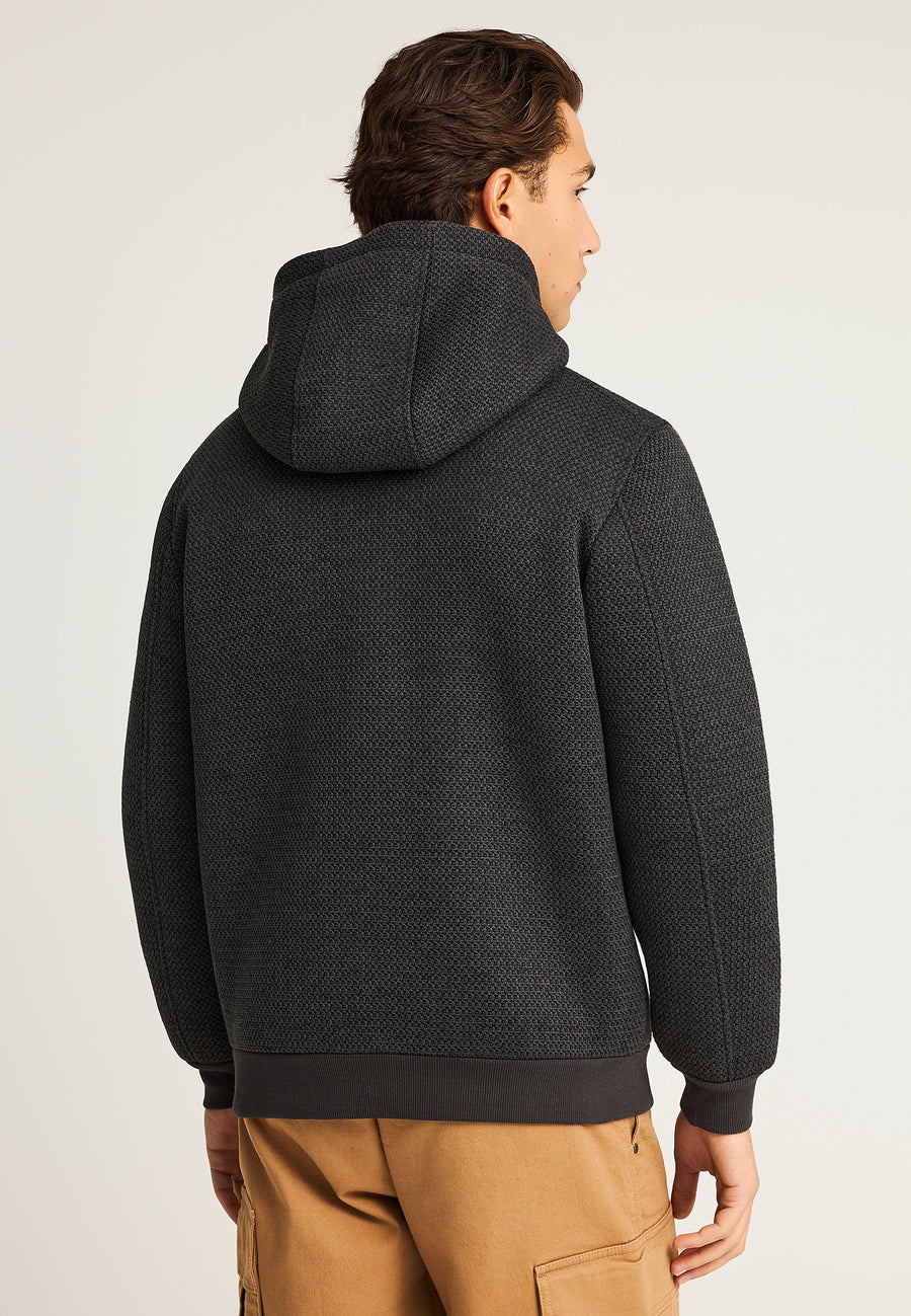 Hanorac bărbătesc cu fermoar, într-o singură culoare