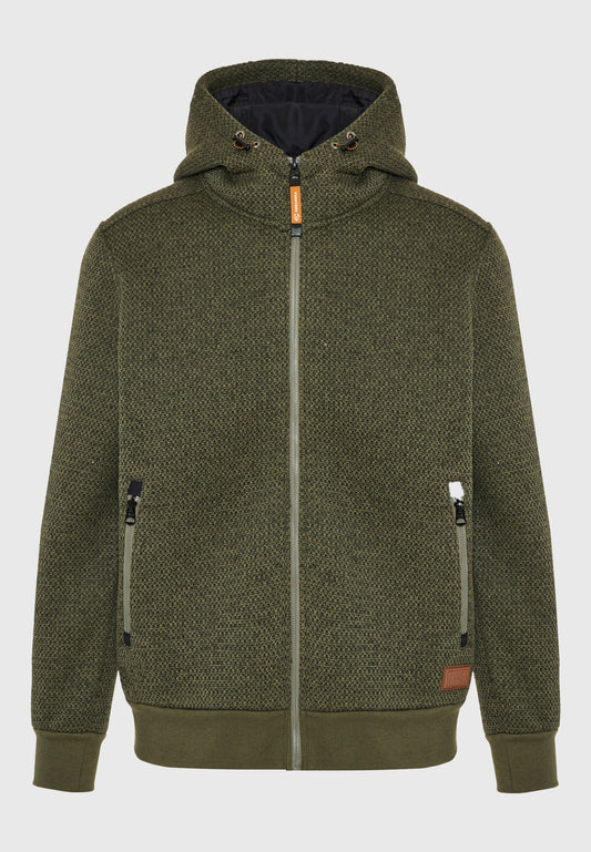 Hanorac bărbătesc cu fermoar, într-o singură culoare