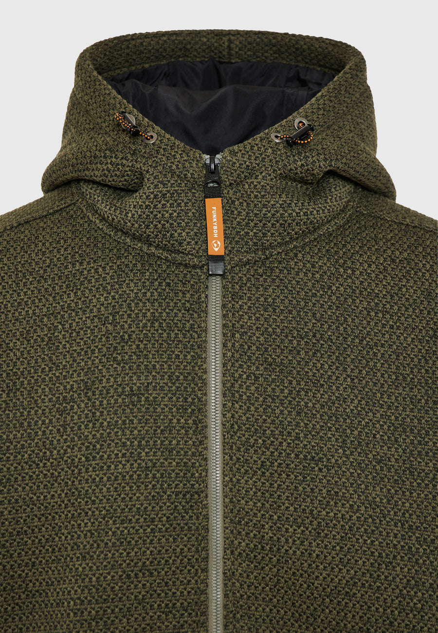 Hanorac bărbătesc cu fermoar, într-o singură culoare