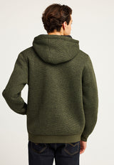 Hanorac bărbătesc cu fermoar, într-o singură culoare