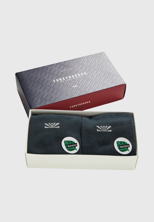 Șosete simple pentru bărbați cu logo brodat