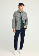 Men's plaid cotton overshirt