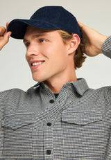 Men's plaid cotton overshirt