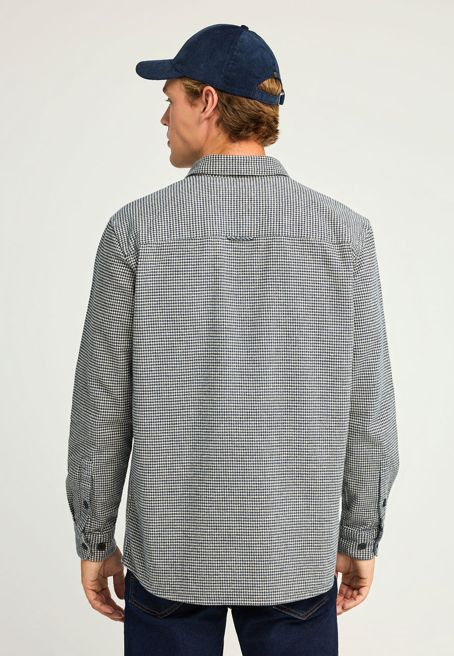 Men's plaid cotton overshirt