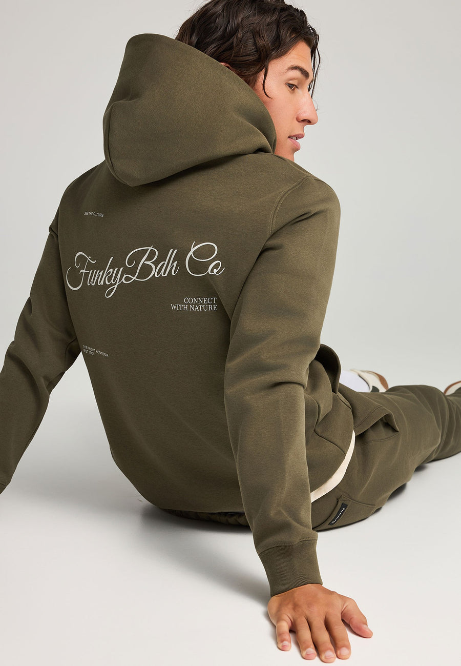 Hanorac bărbătesc cu logo brodat pe piept