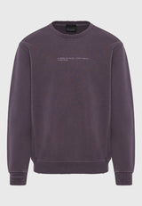 Hanorac bărbătesc simplu cu guler rotund și imprimeu subtil pe piept