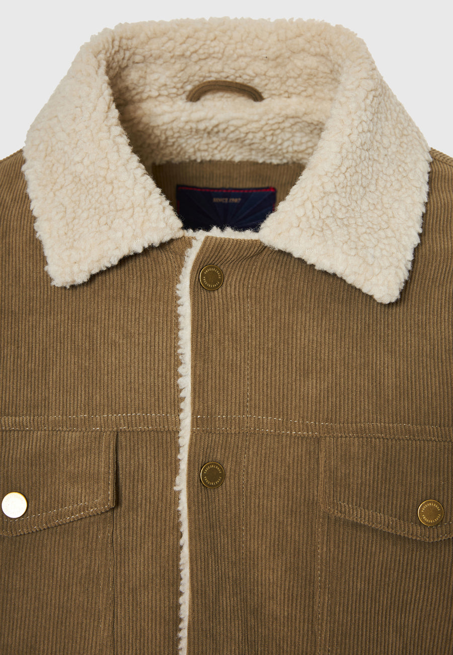 Jachetă casual bărbătească cu guler și căptușeală interioară