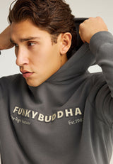 Men's chest printed overhead hoodie