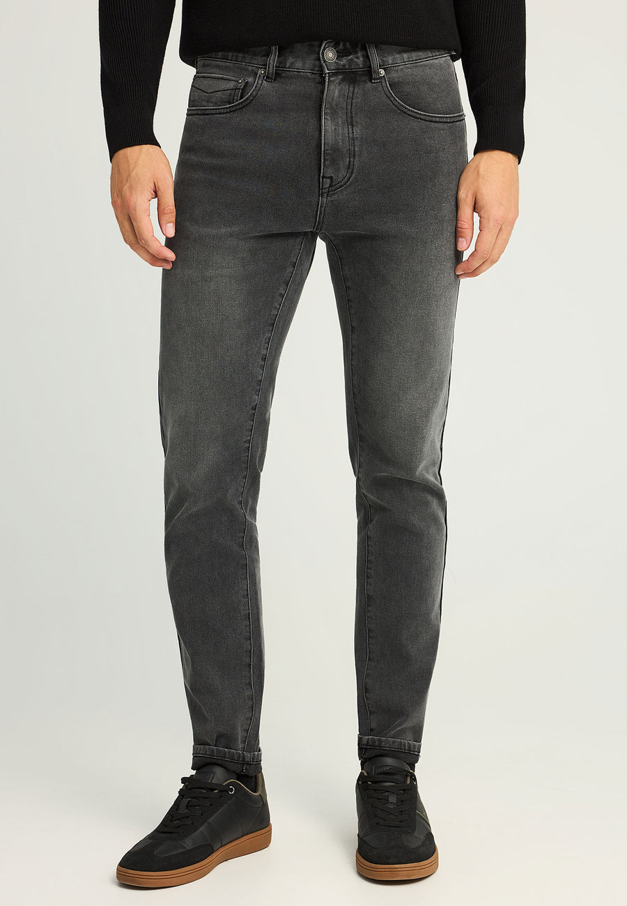 Blugi slim fit cu efecte spălate