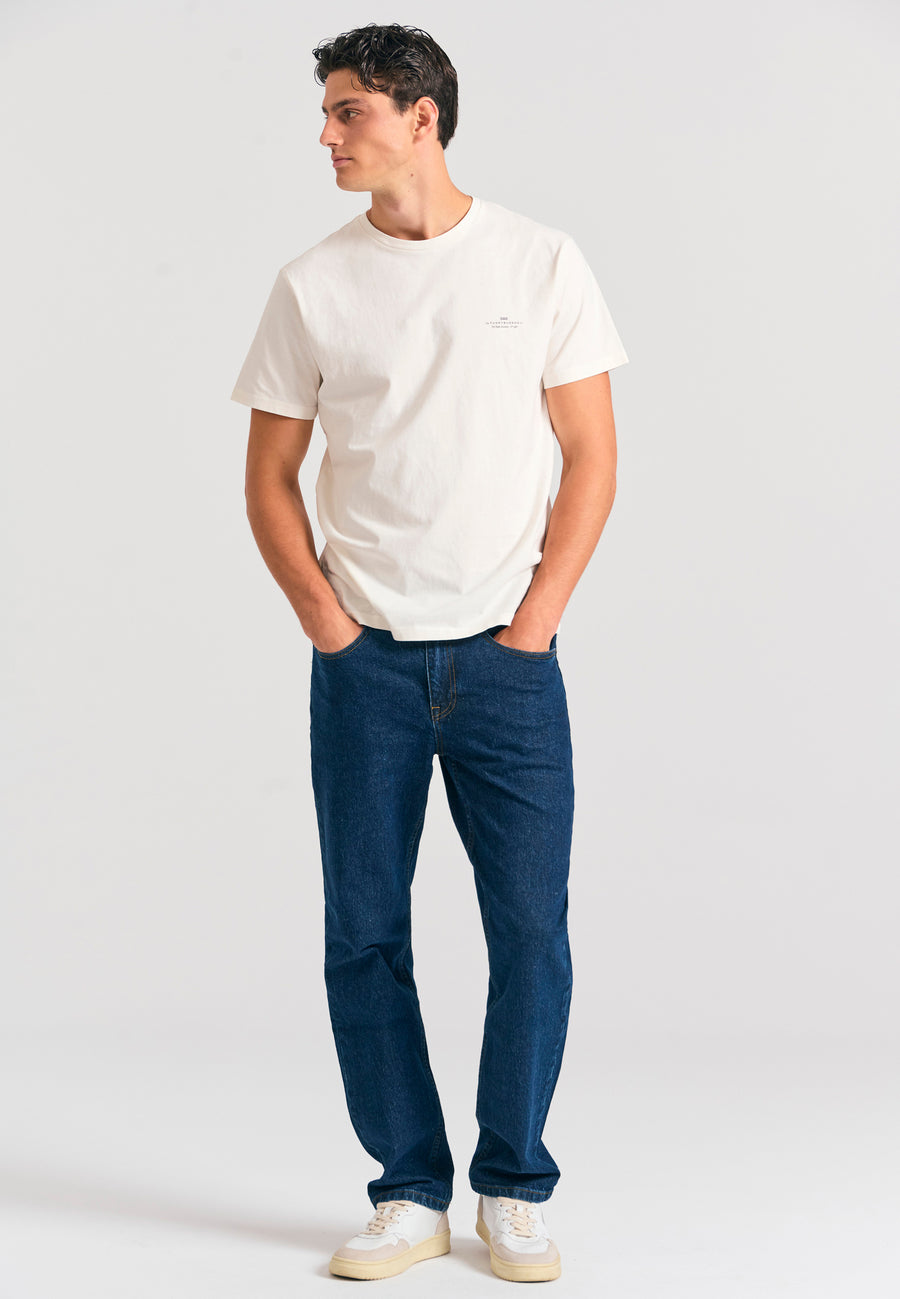 Straight fit jeans with washed effects