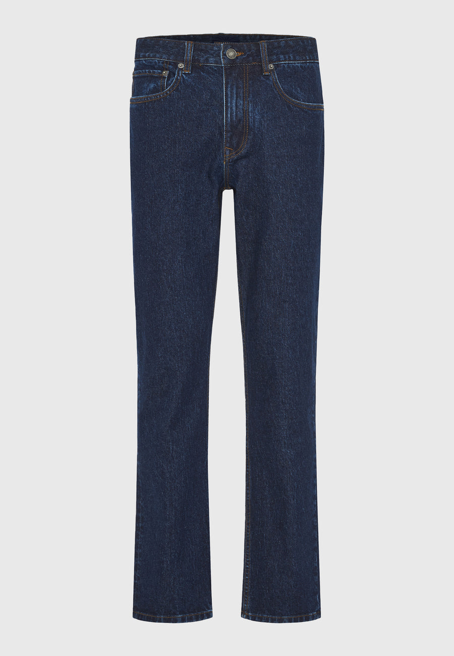 Straight fit jeans with washed effects