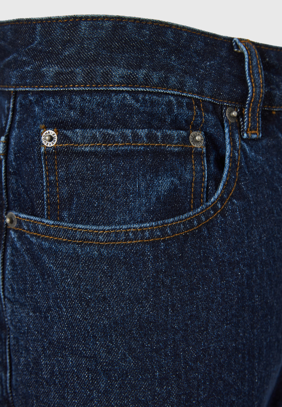 Straight fit jeans with washed effects
