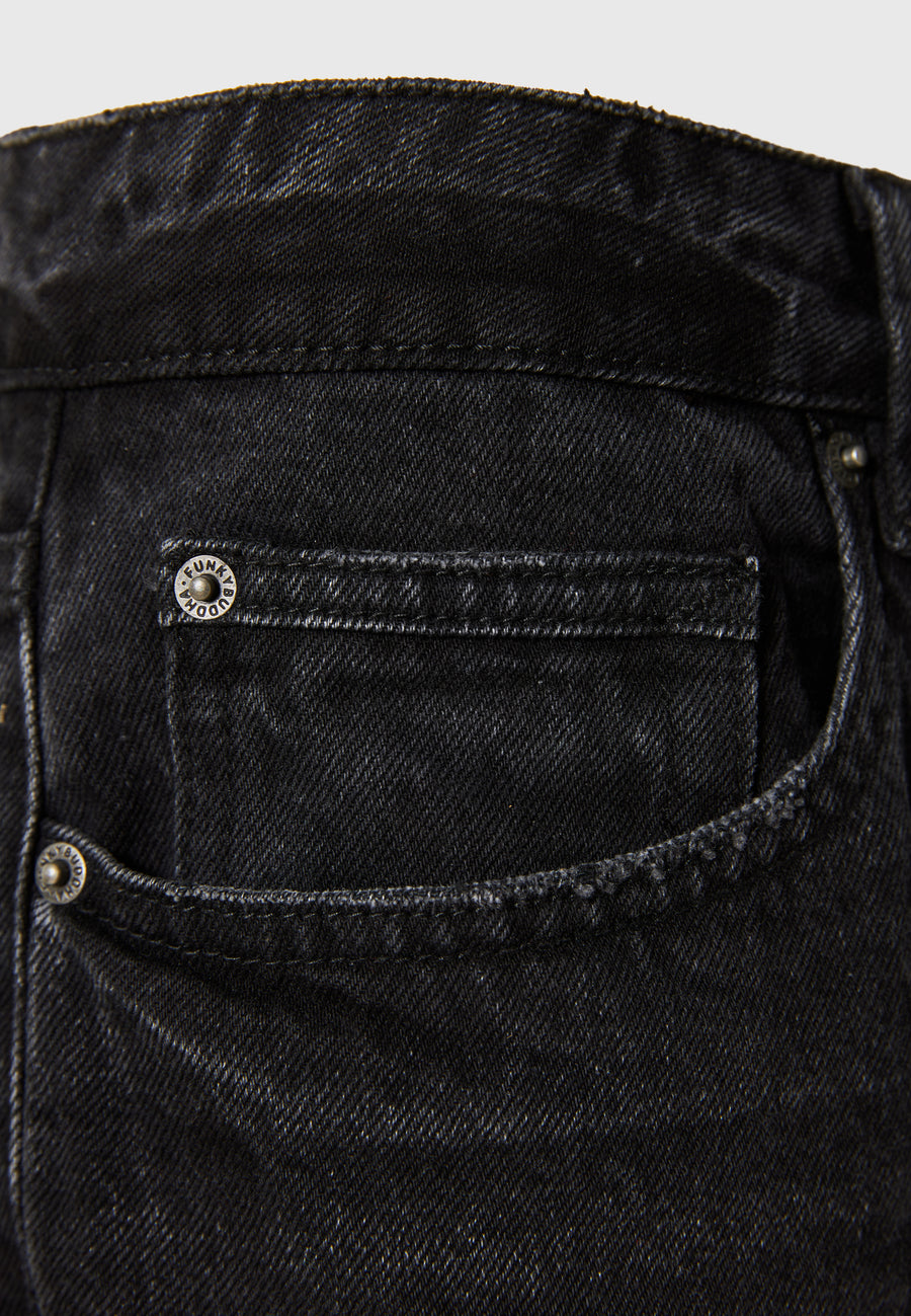 Blugi lejer cu efect decolorat