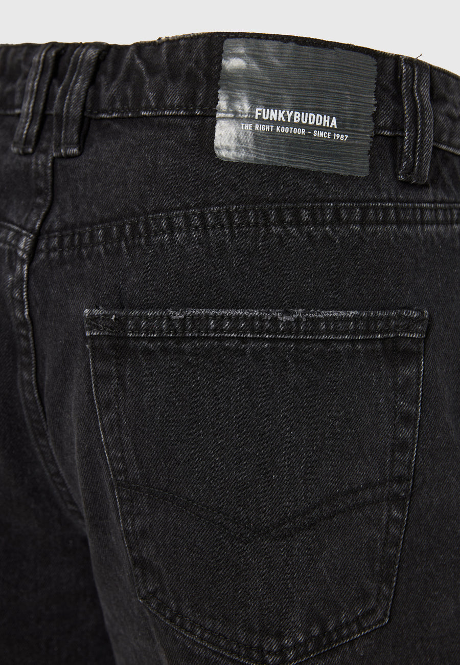 Blugi lejer cu efect decolorat