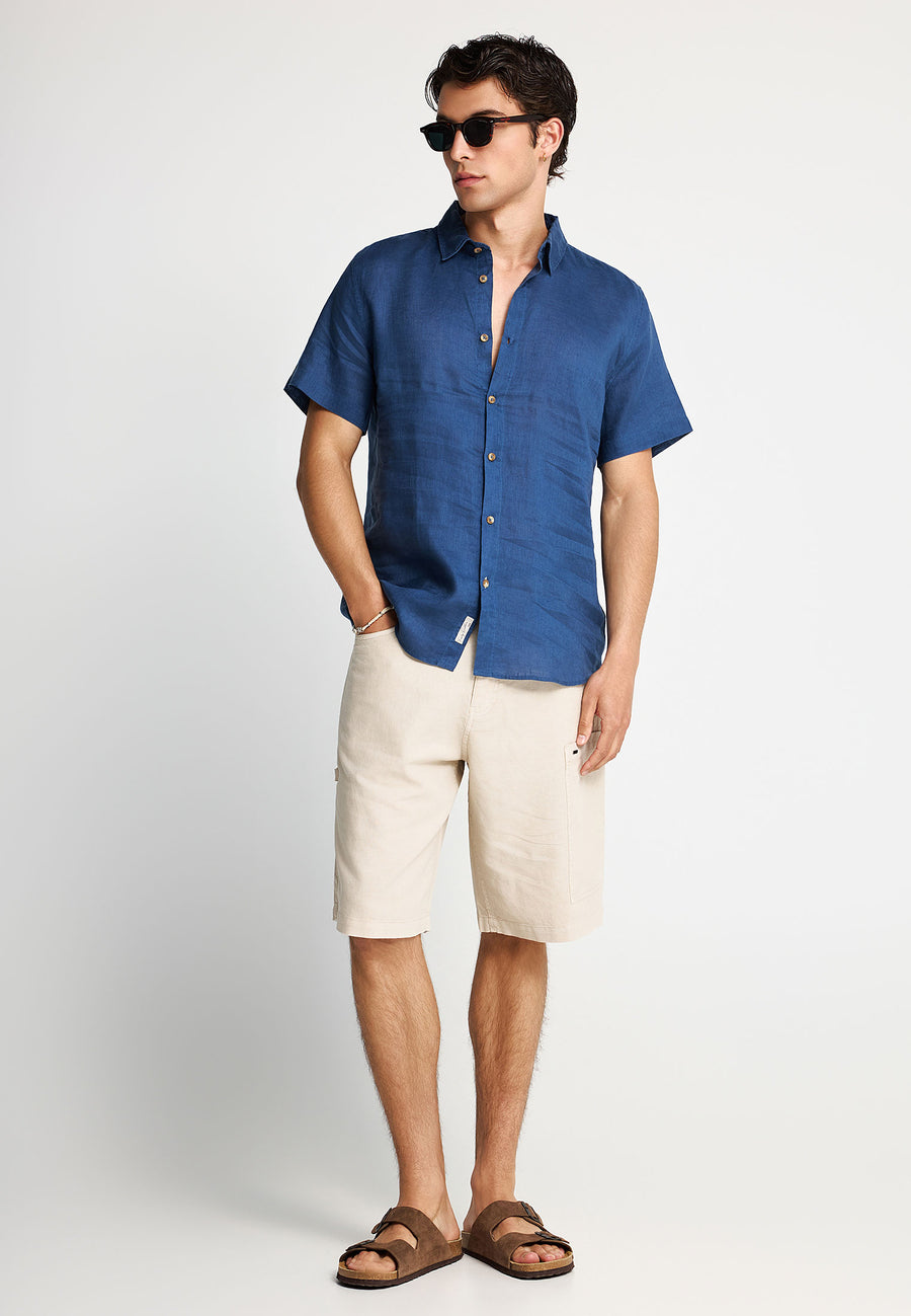 Men's short-sleeve linen shirt - The essentials