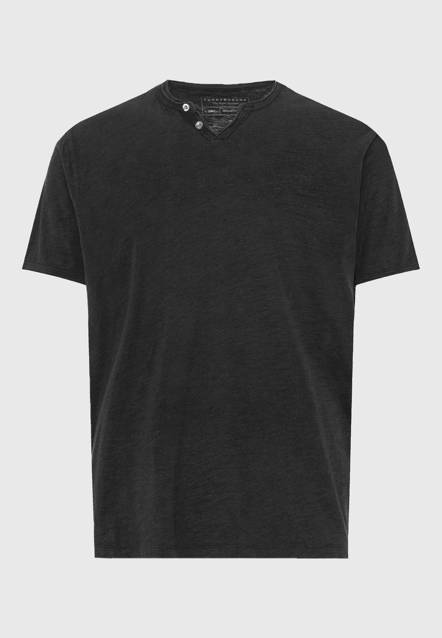 Tricou de bărbați din bumbac cu decolteu în V - Esențialul