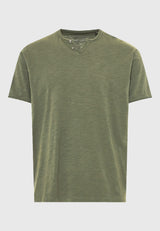 Men's cotton t-shirt with v-neck - The essentials
