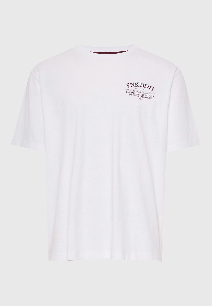 Tricou relaxat pentru bărbați cu imprimeu pe spate