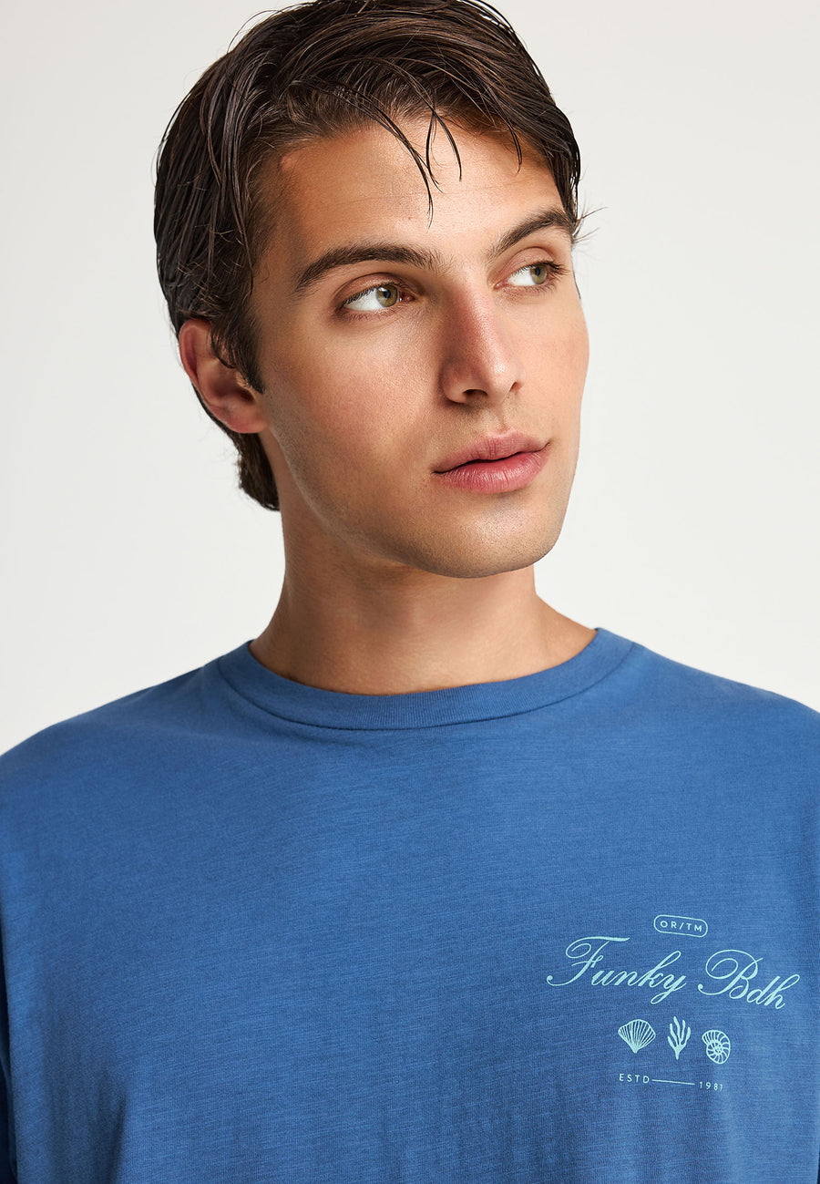 Tricou relaxat bărbătesc cu imprimeu