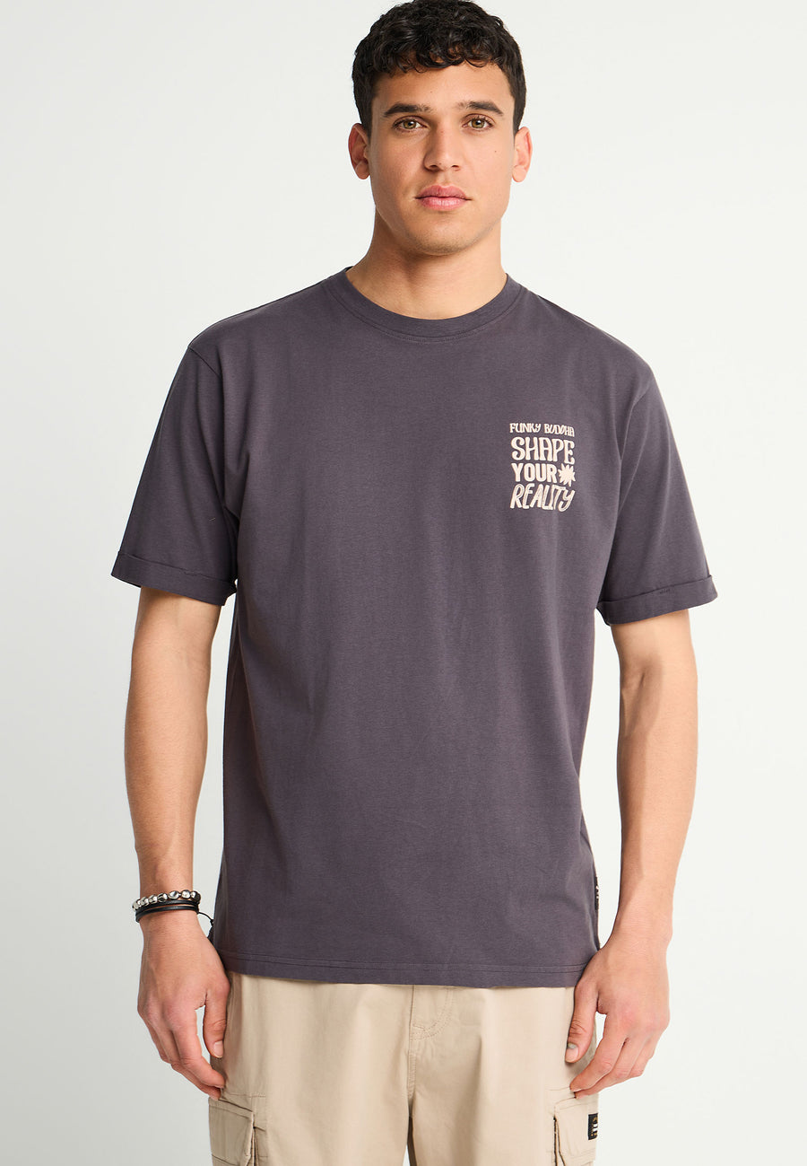 Tricou cu imprimeu grafic pe spate