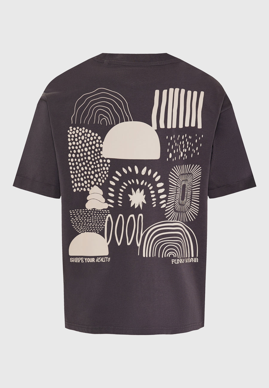 Tricou cu imprimeu grafic pe spate