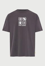 Tricou oversize de bărbați cu imprimeu pe spate