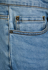 Pantaloni scurți de blugi bărbați, conici, slim-fit
