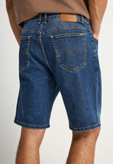 Pantaloni scurți din denim, conici, slim, pentru bărbați