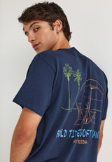 Men's cotton t-shirt with print on the back