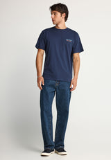 Men's cotton t-shirt with print on the back