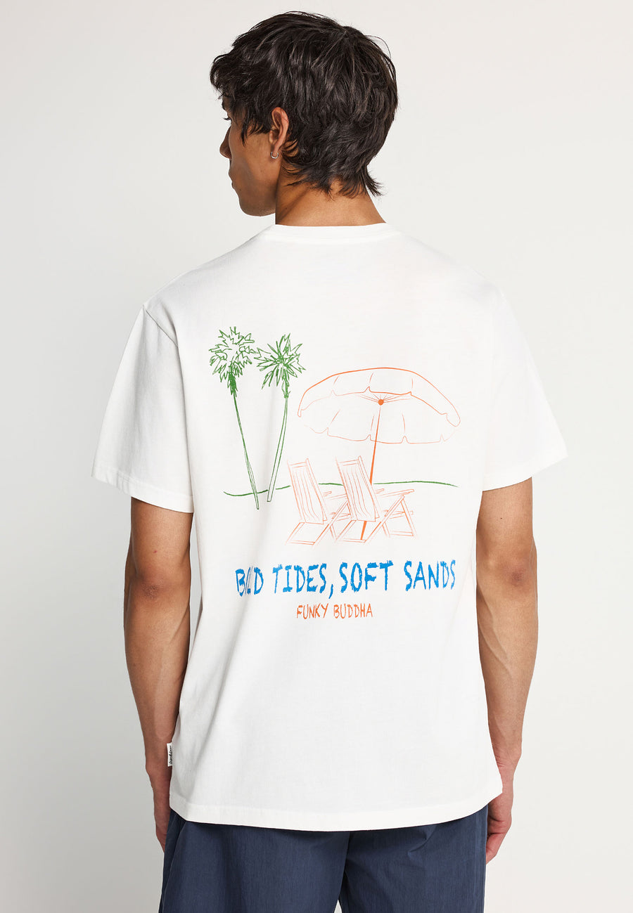 Tricou bărbătesc din bumbac cu imprimeu la spate
