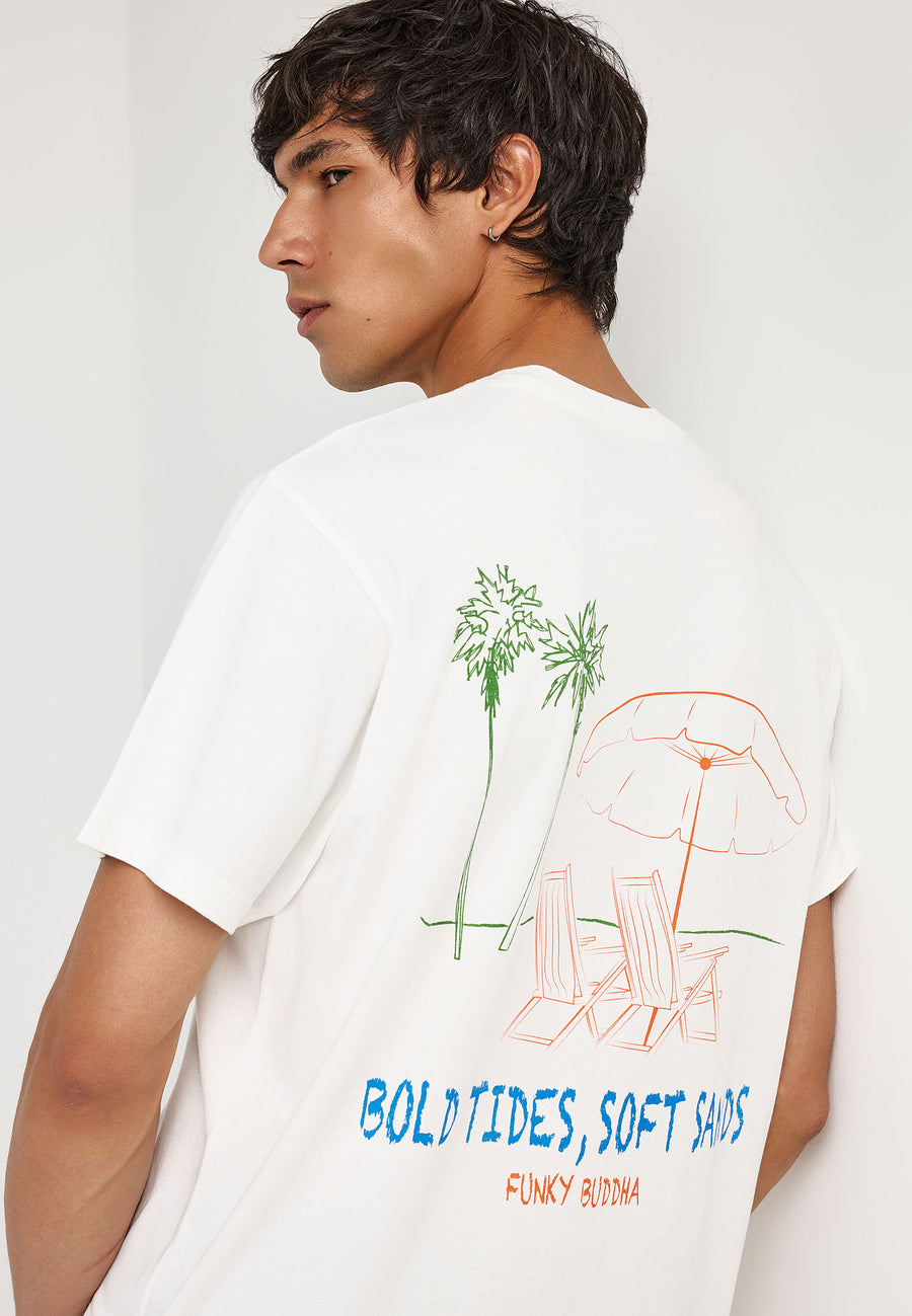Tricou bărbătesc din bumbac cu imprimeu la spate