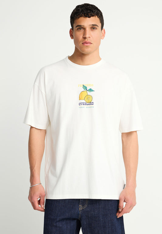 Tricou oversize de bărbați cu imprimeu pe spate