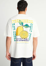 Men's oversized t-shirt with print on the back