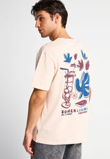 Tricou bărbătesc din bumbac cu imprimeu la spate