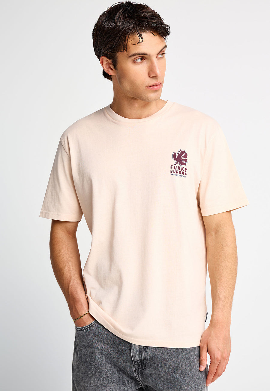 Tricou bărbătesc din bumbac cu imprimeu la spate