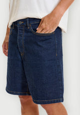 Pantaloni scurți largi din denim pentru bărbați