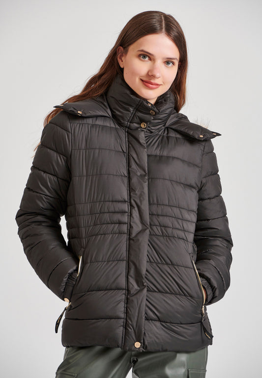 Jachetă matlasată cu blană detașabilă