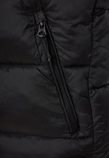 Men's quilted vest jacket with detachable hood