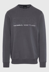 Hanorac bărbătesc cu guler rotund și logo imprimat