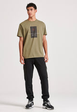Tricou cu imprimeu cu rame pe piept