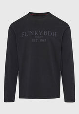 Long-Sleeve T-Shirt with Funky Buddha Chest Print