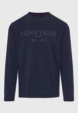 Long-Sleeve T-Shirt with Funky Buddha Chest Print